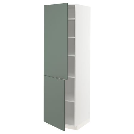 Высокий шкаф с полками, 2 дверцы, 60x60x200 cm IKEA METOD МЕТОД 294.666.06