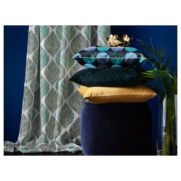 Чехол на подушку, синий-зеленый 50x50 см IKEA ОТТИЛЬ 503.623.86 - фото 4