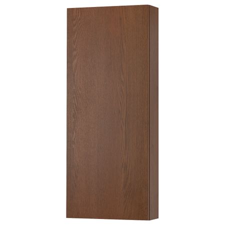 Навесной шкаф с 1 дверцей, под коричневый мореный ясень 40x14x96 см IKEA GODMORGON ГОДМОРГОН 204.579.32