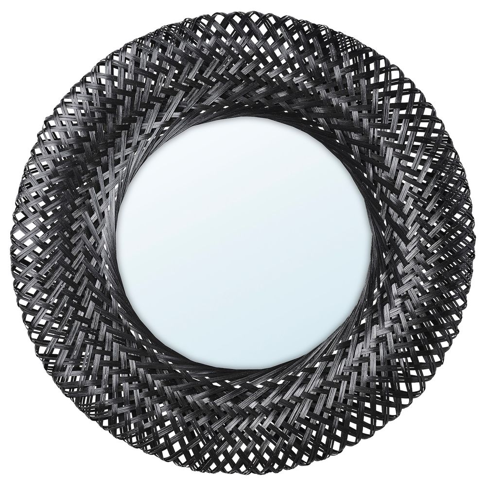 Зеркало, бамбук/черный 50 см IKEA RISBYGD РИСБЮГД 804.704.45 - фото 1