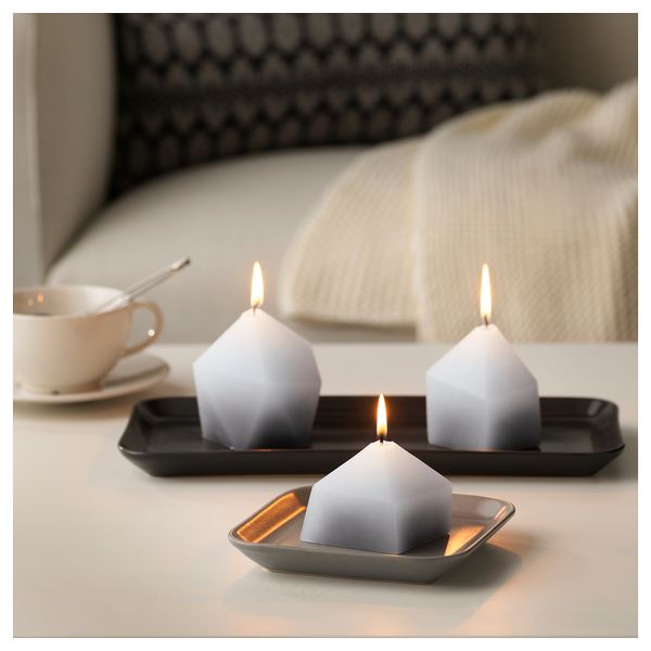 Неароматическая формовая свеча, 3 шт ВИНТЕР 2017, серый - фото 2