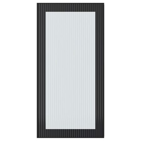 HEJSTA Стеклянная дверь - антрацит/рифленое стекло 40x80 см
