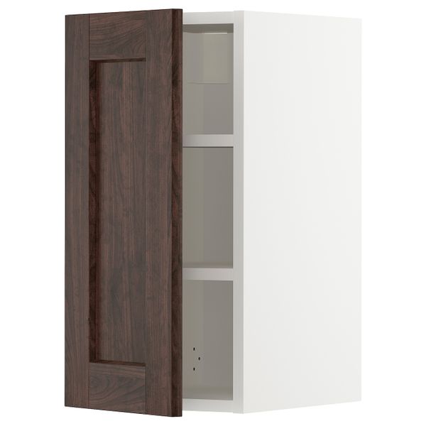 Шкаф навесной с полкой, белый/Эдсерум коричневый 30x60 см IKEA METOD МЕТОД 593.020.29 - схема-чертеж с размерами