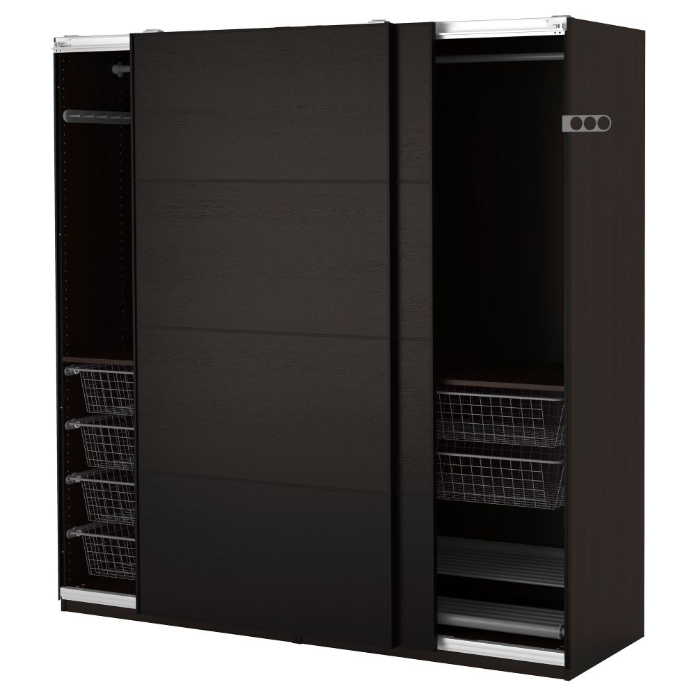 Гардероб ПАКС, черно-коричневый, Ильсенг черно-коричневый - фото 1