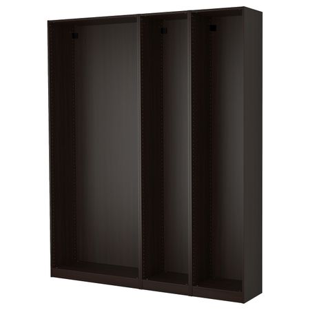 3 каркаса гардеробов, черно-коричневый 200x35x236 см IKEA PAX ПАКС 398.960.88