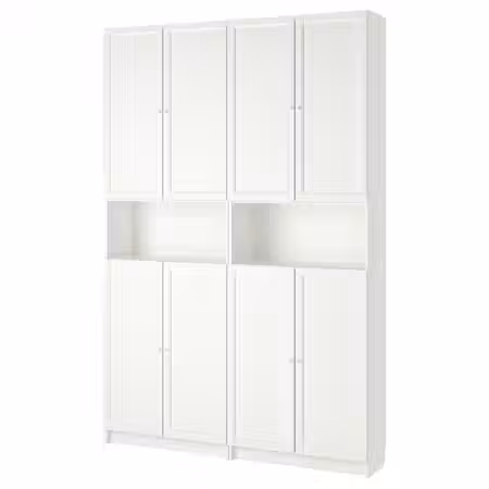 BILLY / OXBERG Стеллаж с верхними полками/дверями