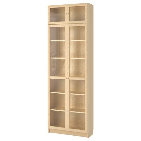 Стеллаж, 80x30x237 см, березовый шпон IKEA BILLY БИЛЛИ, OXBERG ОКСБЕРГ 392.177.58