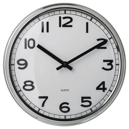 Настенные часы, нержавеющая сталь IKEA PUGG ПУГГ 303.919.45