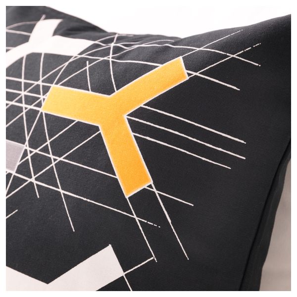 Чехол на подушку БЬЁРНЛУКА ФИГУР, черный (50x50 см) - фото 3