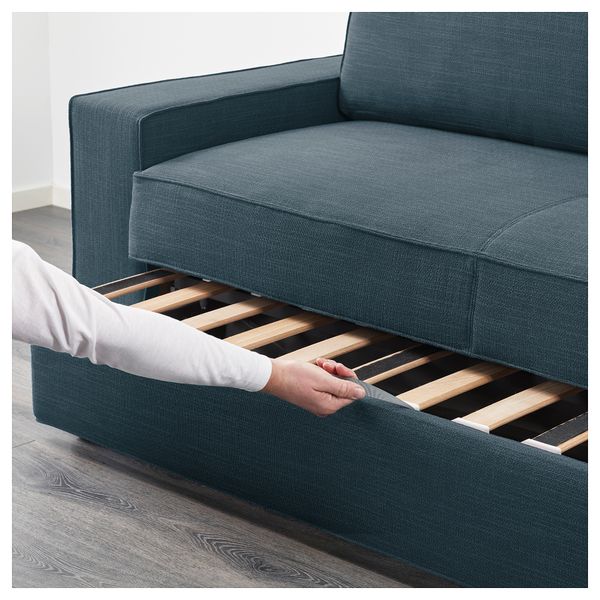 3-местный диван-кровать ВИЛАСУНД, Хилларед темно-синий - фото 3