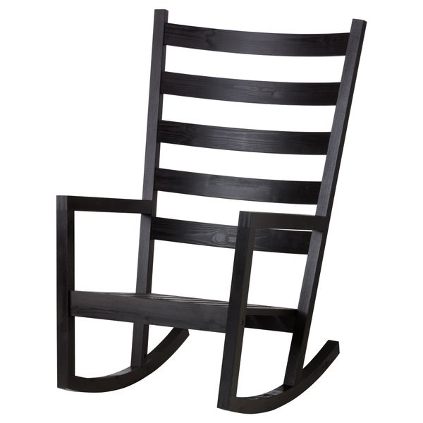 Кресло-качалка, для дома/улицы ВЭРМДЭ, черно-коричневый черный черно-коричневая морилка - фото 1