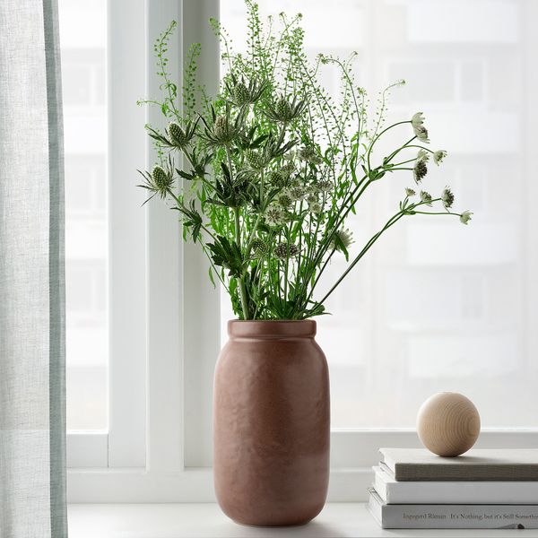 Ваза, коричневый, керамика, 19 см IKEA MÄVINN 305.878.34 - фото 2