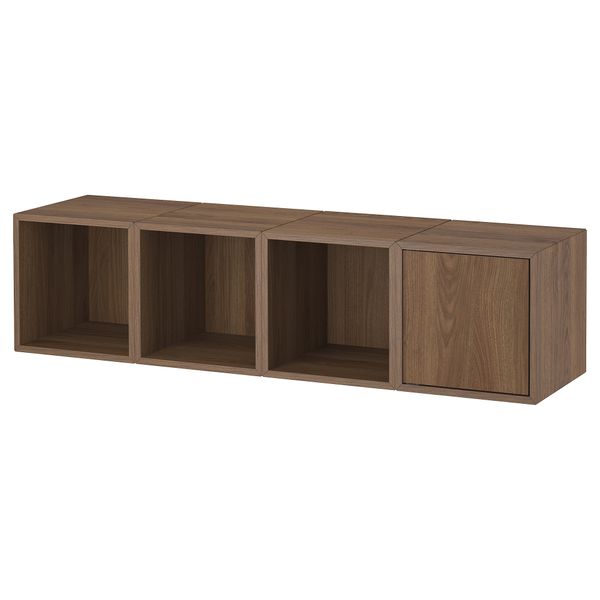 Комбинация настенных шкафов, под грецкий орех, 140x35x35 см IKEA EKET ЭКЕТ 295.674.98 - фото 1