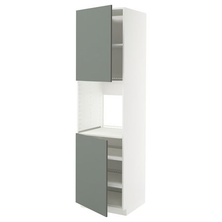 METOD Высок шкаф д/духовки/2дверцы/полки