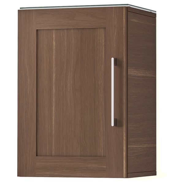 Навесной шкаф с 1 дверцей ГОДМОРГОН, под грецкий орех (40x32x58 см) - фото 1