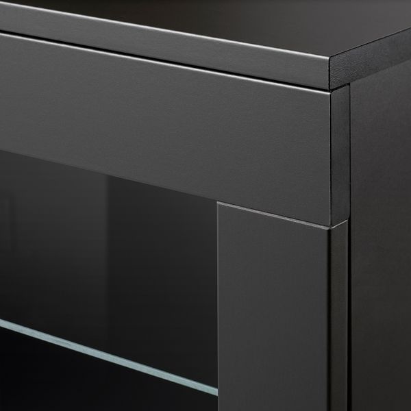 Навесной шкаф со стеклянной дверью, черный 60x41 см IKEA BRIMNES БРИМНЭС 704.852.30 - схема-чертеж с размерами