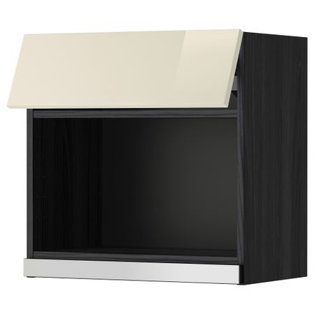 Навесной шкаф для СВЧ-печи МЕТОД, черный, Рингульт кремовый