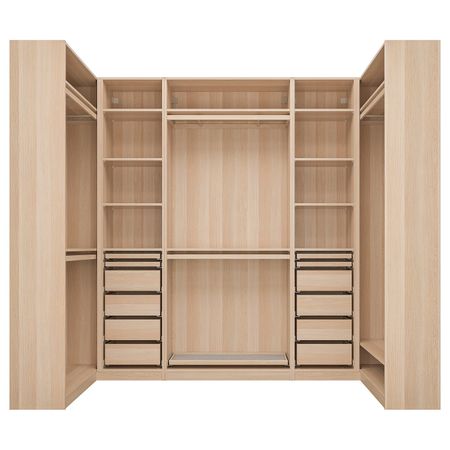 Гардероб угловой, под беленый дуб 113/276/113x236 см IKEA PAX ПАКС 493.313.53