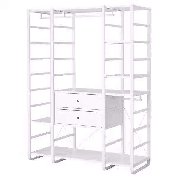 ELVARLI Гардероб, комбинация - белый 165x55x216 см - фото 1