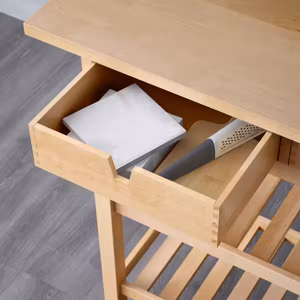 FÖRHÖJA Столик с колесами - береза 100x43 см - фото 8