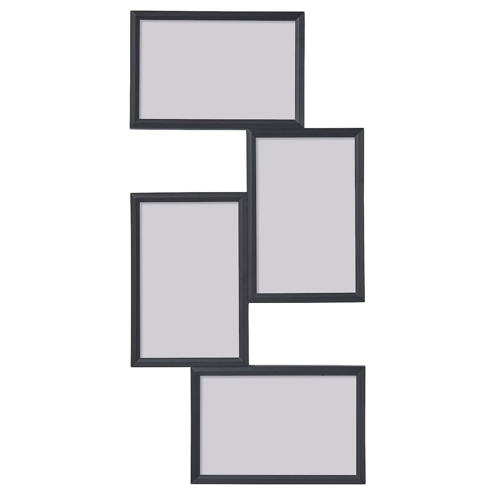 Рама для коллажа на 4фото, черный 21x41 см IKEA YLLEVAD ЮЛЛЕВАД 004.864.69 - фото 1