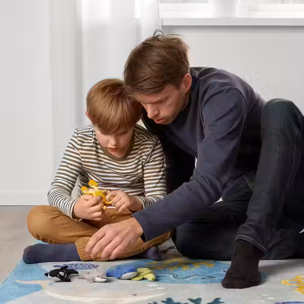 BLÅVINGAD Набор мягких игрушек, 5 предм. - обитатели океана/разные цвета - фото 3