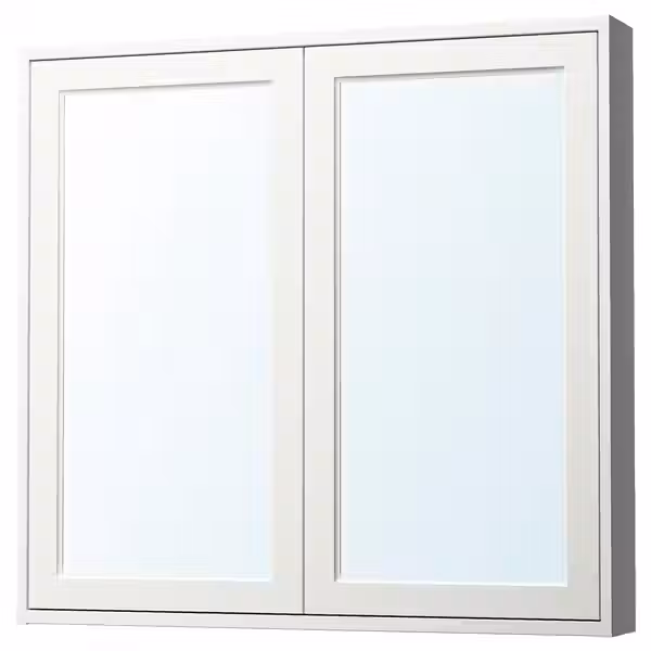 TÄNNFORSEN ТАННФОРСЕН Зеркальный шкаф с дверцами - белый 100x15x95 см - фото 1