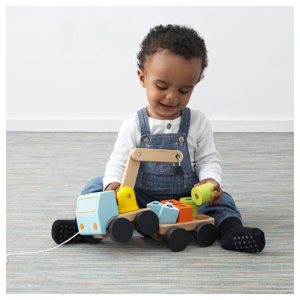 Подъёмный кран с кубиками МУЛА, разноцветный, бук - фото 2