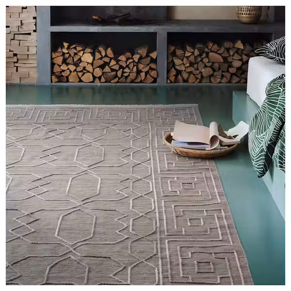 TÅRGRÄS ТОРГРЭС Ковер, безворсовый - темно-серый/ручная работа 170x240 см - фото 3