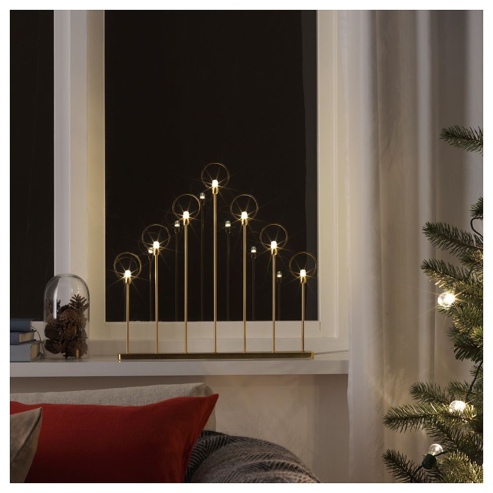 Светодиодный канделябр, 7 ламп СТРОЛА, желтая медь - фото 1