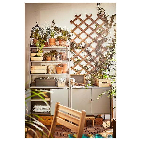 Шкаф для дома/сада ХИНДЭ, серый (78x82 см) - схема-чертеж с размерами