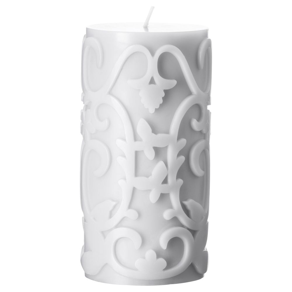 Формовая свеча, ароматическая ВАРАКТИГ, светло-серый роза и ваниль, светло-серый (14 см) - фото 1