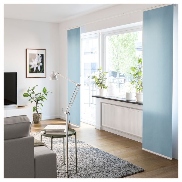 Узкая гардина АННО ТУППЛЮР, голубой (60x300 см) - фото 3