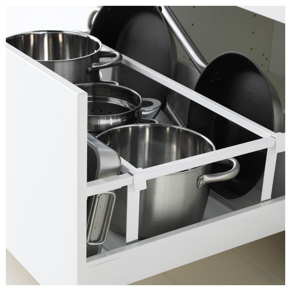 Напольный шкаф, 2 фронтальных панели, 3 ящика МЕТОД / МАКСИМЕРА, белый, Рингульт белый - фото 4