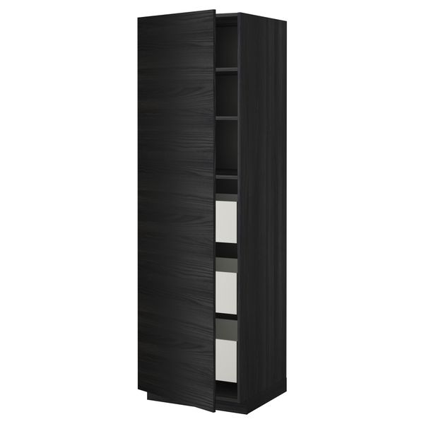 Высокий шкаф с ящиками МЕТОД / МАКСИМЕРА, черный, Тингсрид черный - фото 1
