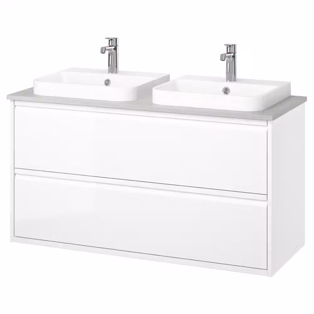 ÄNGSJÖN ЭНГШЁН / BACKSJÖN БАККШЁН Шкаф с ящиками/раковина/смесители - фото 1