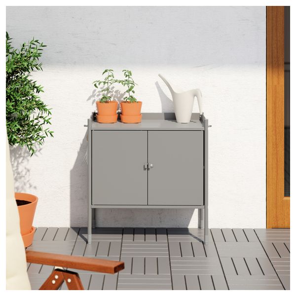 Шкаф для дома/сада ХИНДЭ, серый (78x82 см) - фото 3