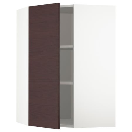 Угловой навесной шкаф с полками, 68x100 cm IKEA METOD МЕТОД 993.354.38