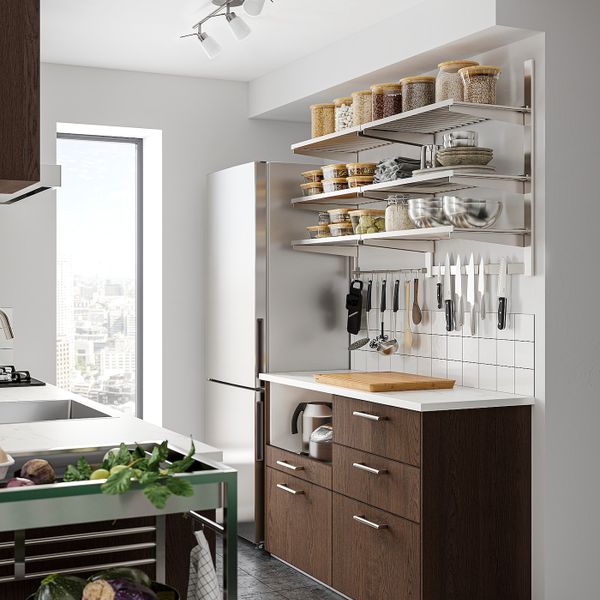 Холодильник морозильник, ИКЕА 500 отдельно стоящий/нержавеющая сталь 219/76 л IKEA MEDGÅNG МЕДГОНГ 604.948.38 - фото 3