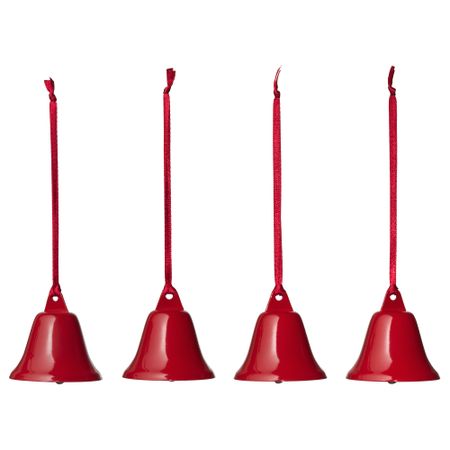 Украшение подвесное ВИНТЕР 2017, форма колокола, красный