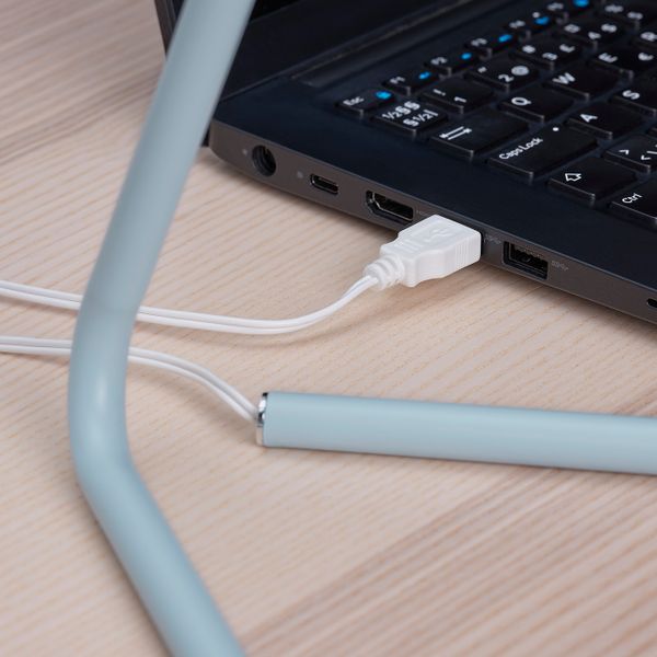 Рабочая лампа, светодиодная, голубой/серебристый IKEA HÅRTE ХОРТЕ 605.075.72 - фото 3