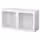 BESTÅ Комбинация настенных шкафов - белый/Sindvik прозрачное стекло 120x42x64 см