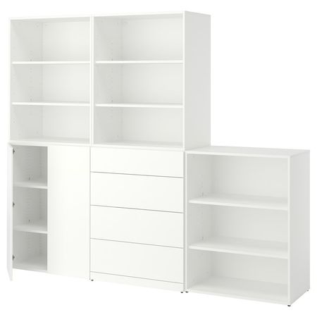LASTARE Комбинация д/хранения - белый 240x42x201 см