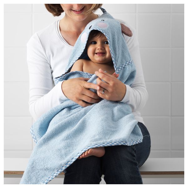 Полотенце с капюшоном БАДЕТ, голубой (60x125 см) - схема-чертеж с размерами