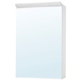 TREASJÖN Зеркальный шкаф/1дверца/подсветка 50x17x75 см