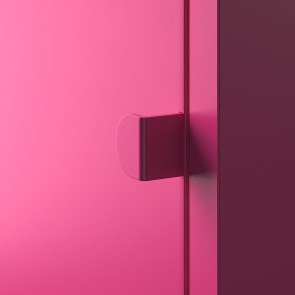 Комбинация для хранения, белый/розовый 25x50 см IKEA ЛИКСГУЛЬТ 492.486.55 - фото 3