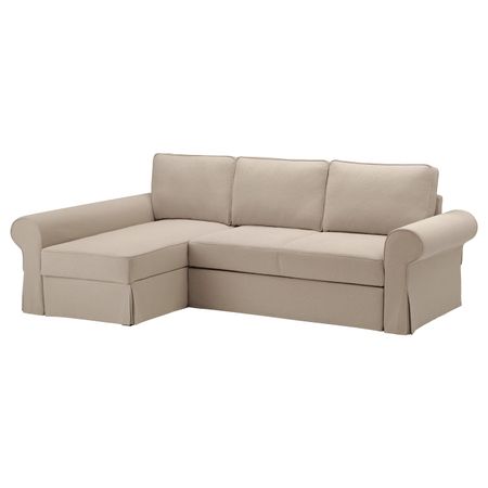 Диван-кровать с козеткой, Идекулла бежевый IKEA BACKABRO БАККАБРУ 004.853.80