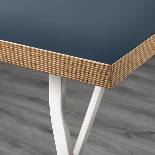 Стол, синий, белый 150x75 см IKEA ЛИННМОН / ЛЕРБЕРГ 992.793.62 - схема-чертеж с размерами