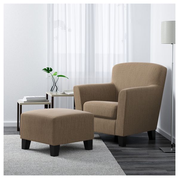 Табурет для ног ЭКЕНЭС, Хенста светло-коричневый - фото 2