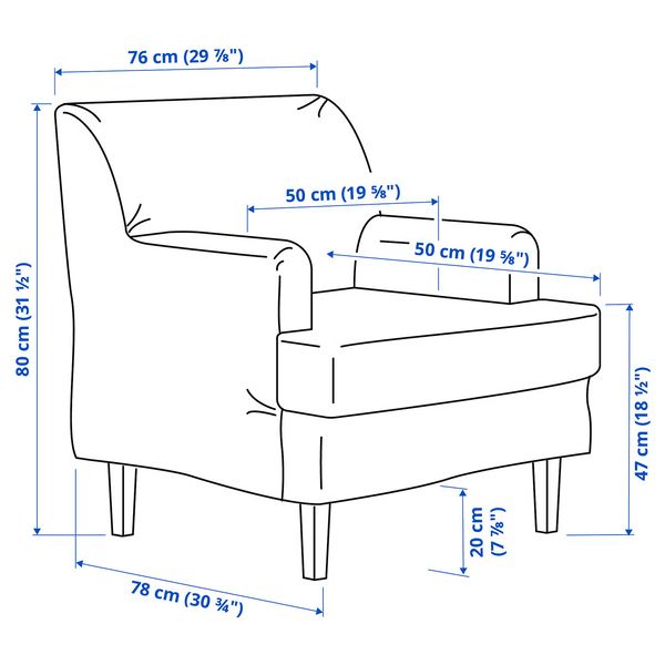 IKEA, дополнительный ракурс - схема-чертеж с размерами